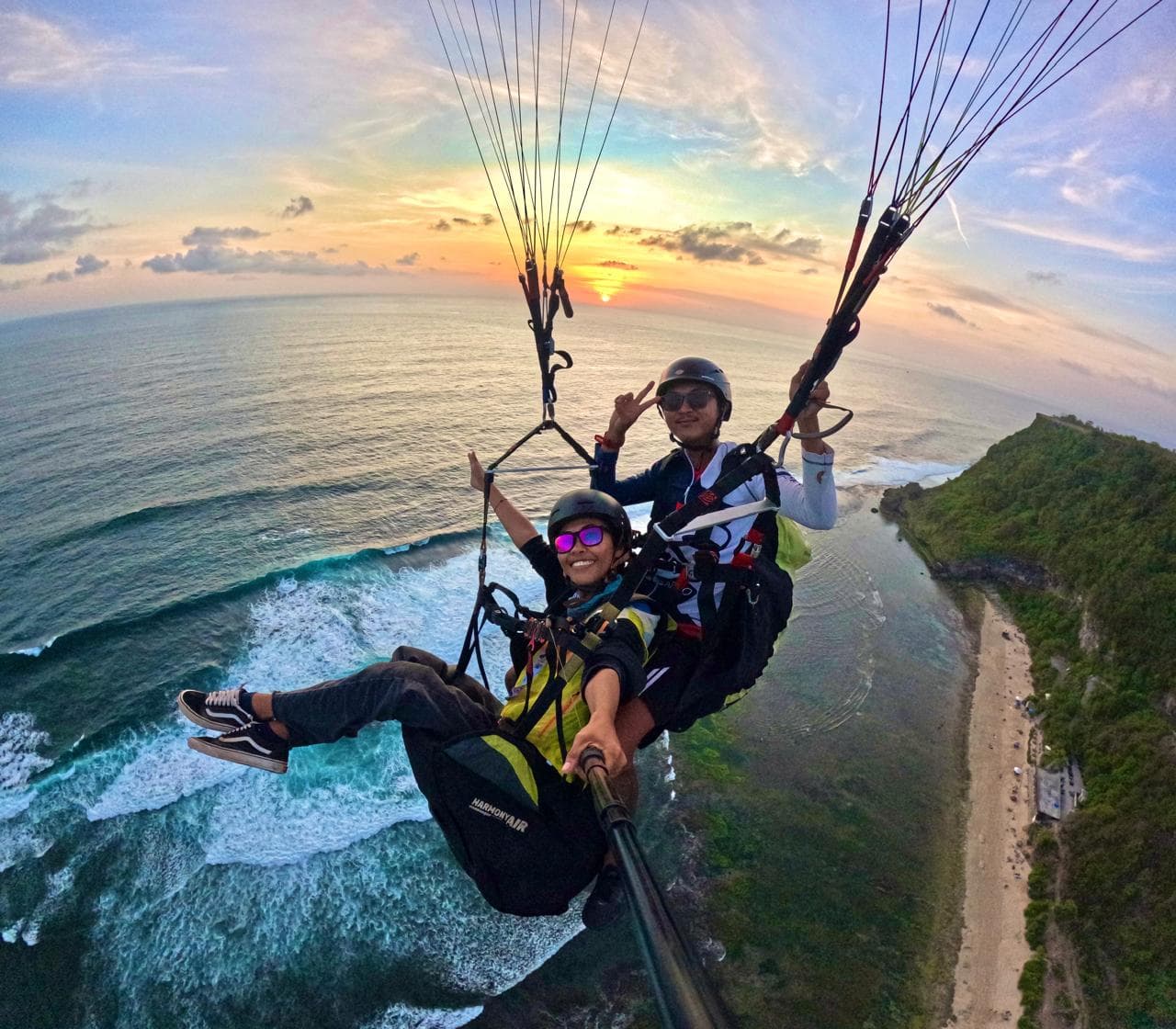 Ocean view paragliding