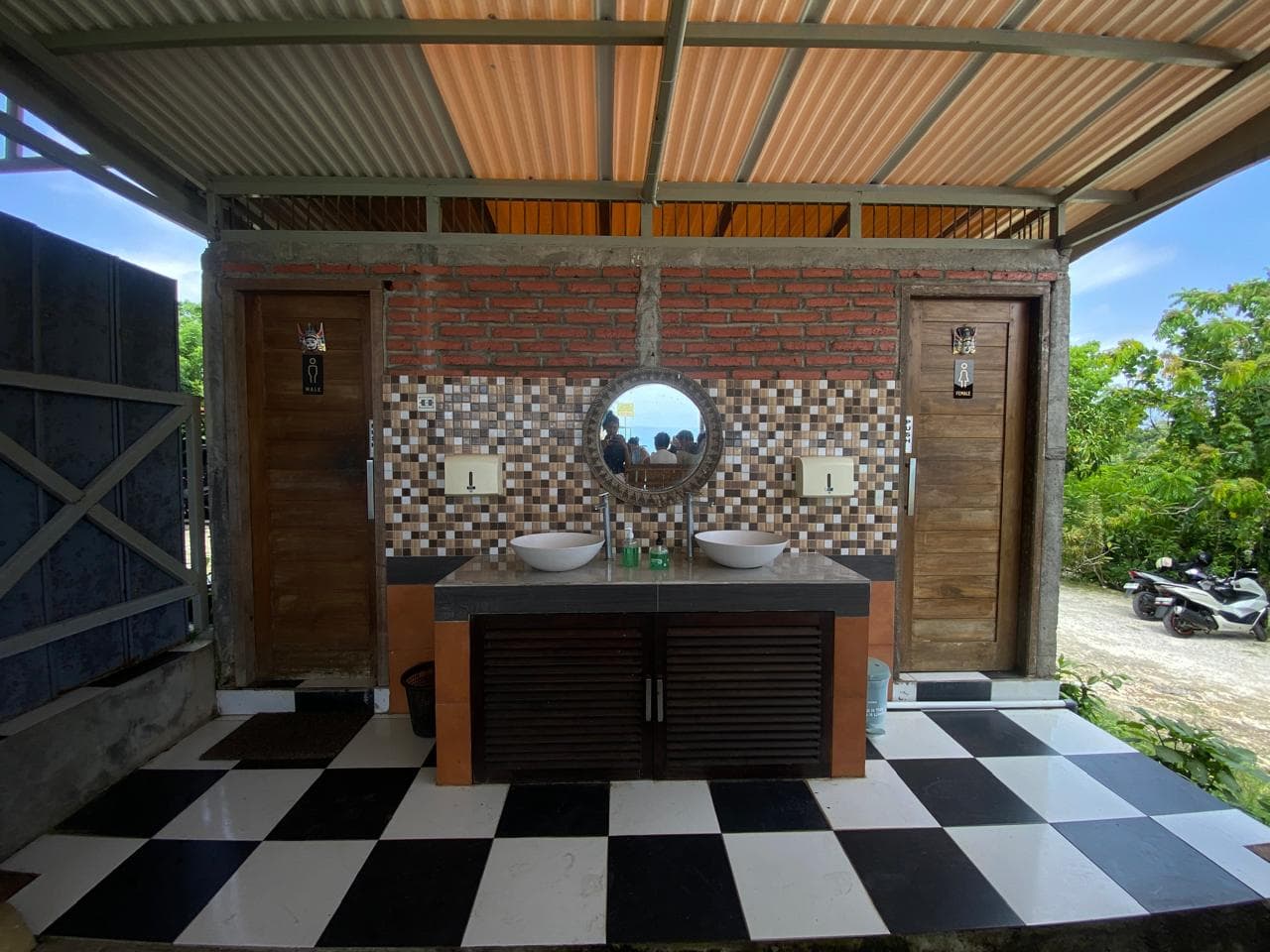 Clean restroom facilities