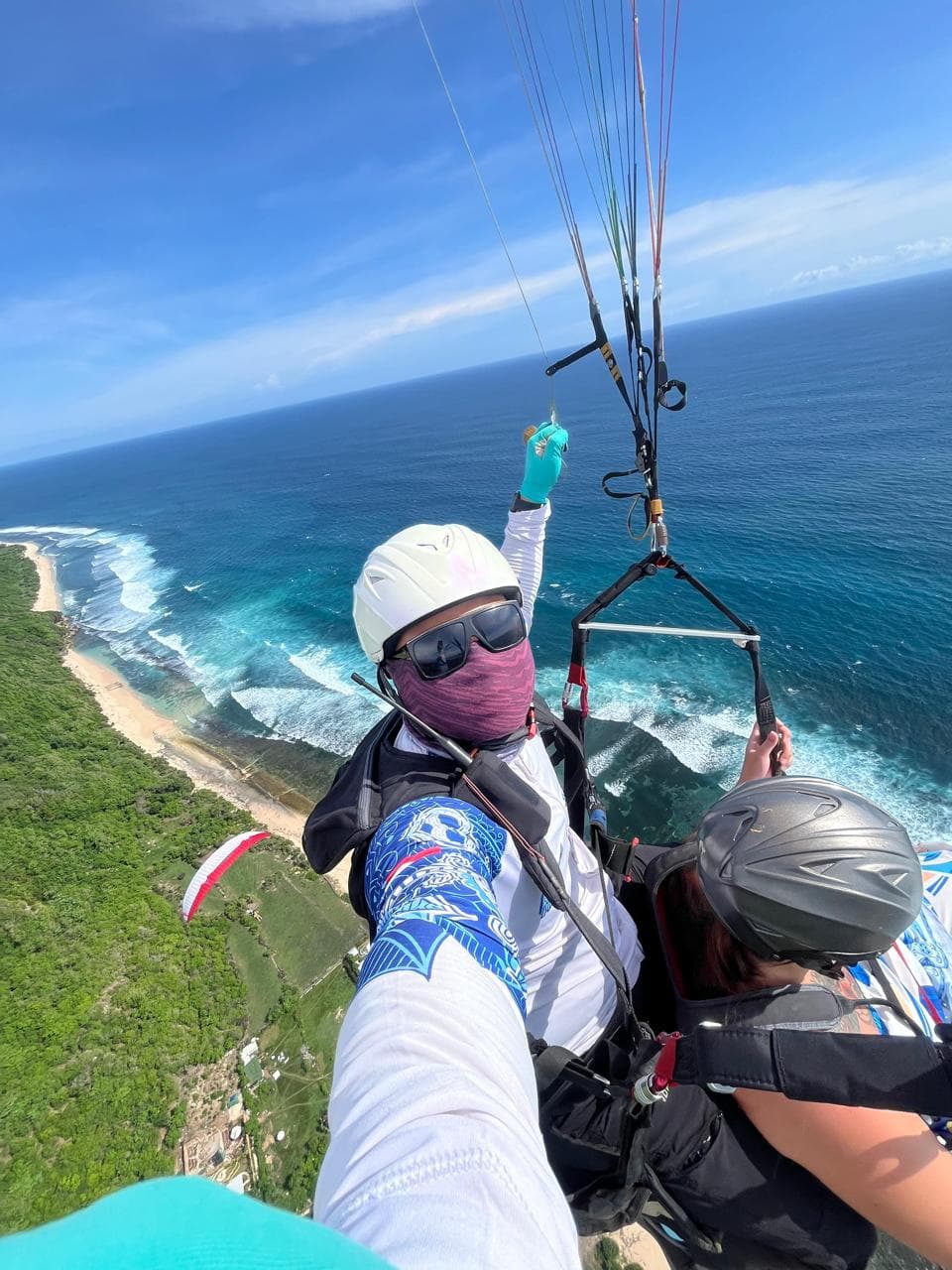 Tandem flight beach aerial