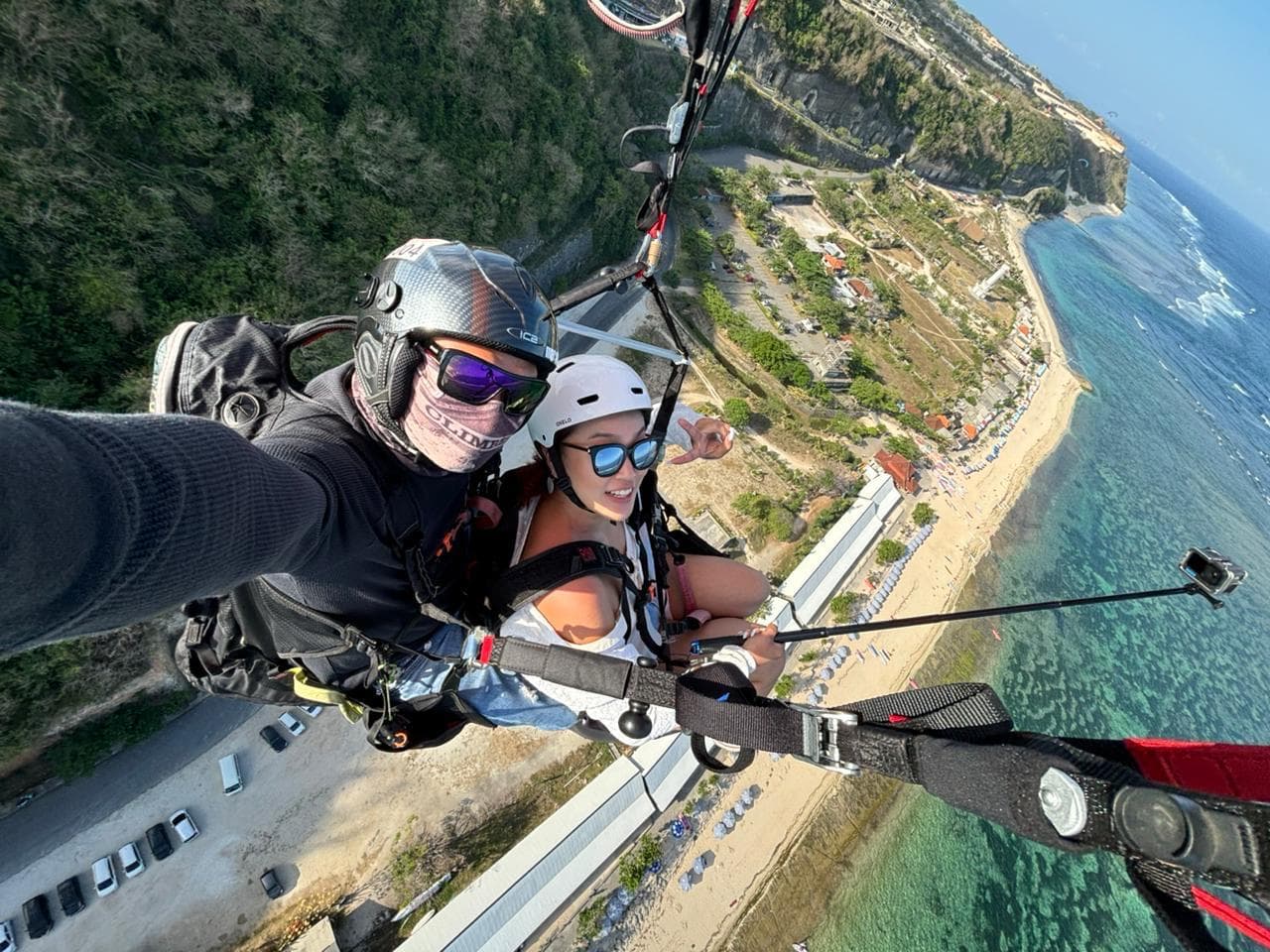 Dramatic cliff-side flight