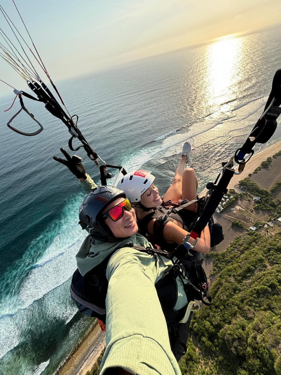 Happy adventurer in the air