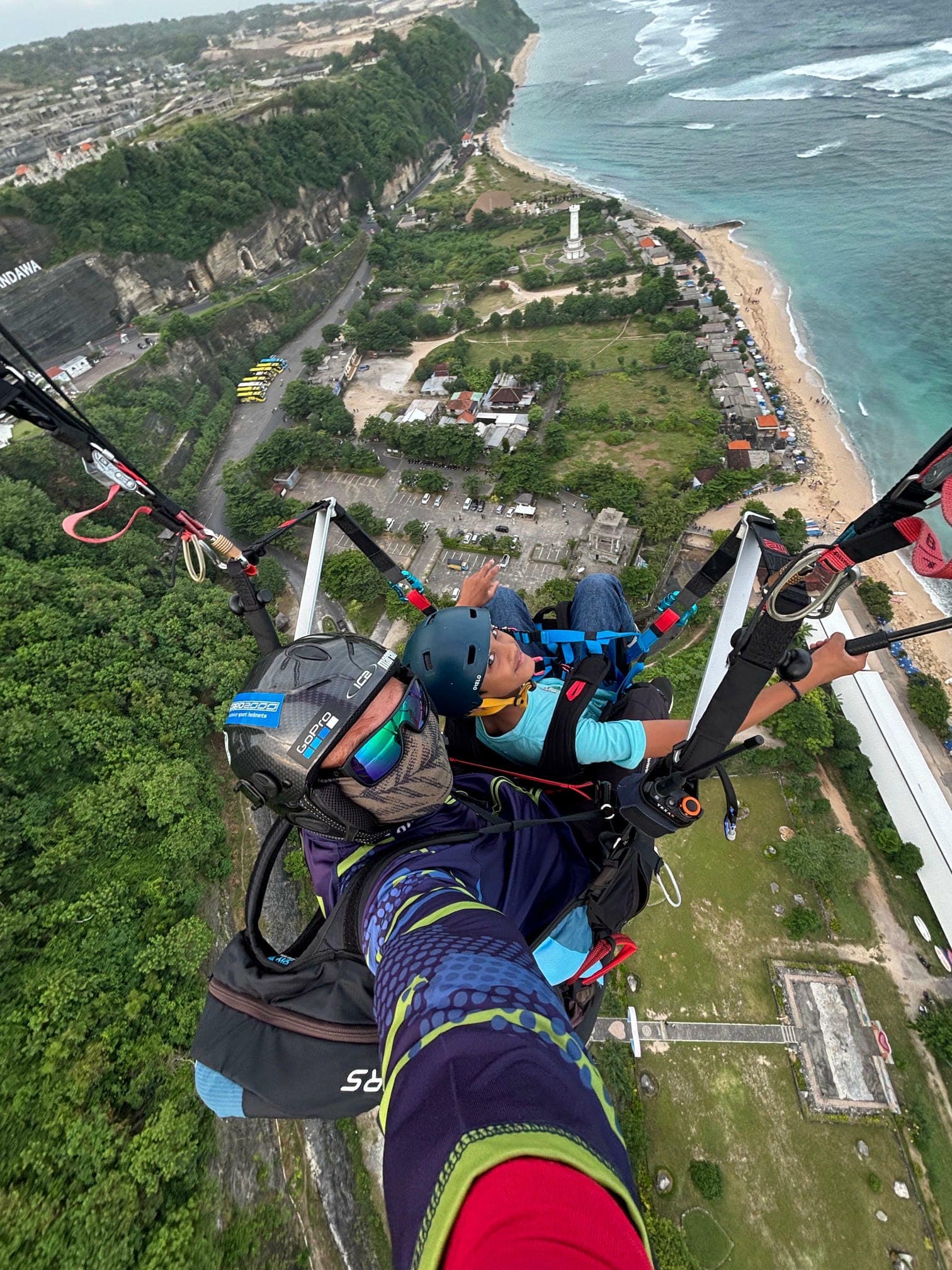 Happy flyer over Bali