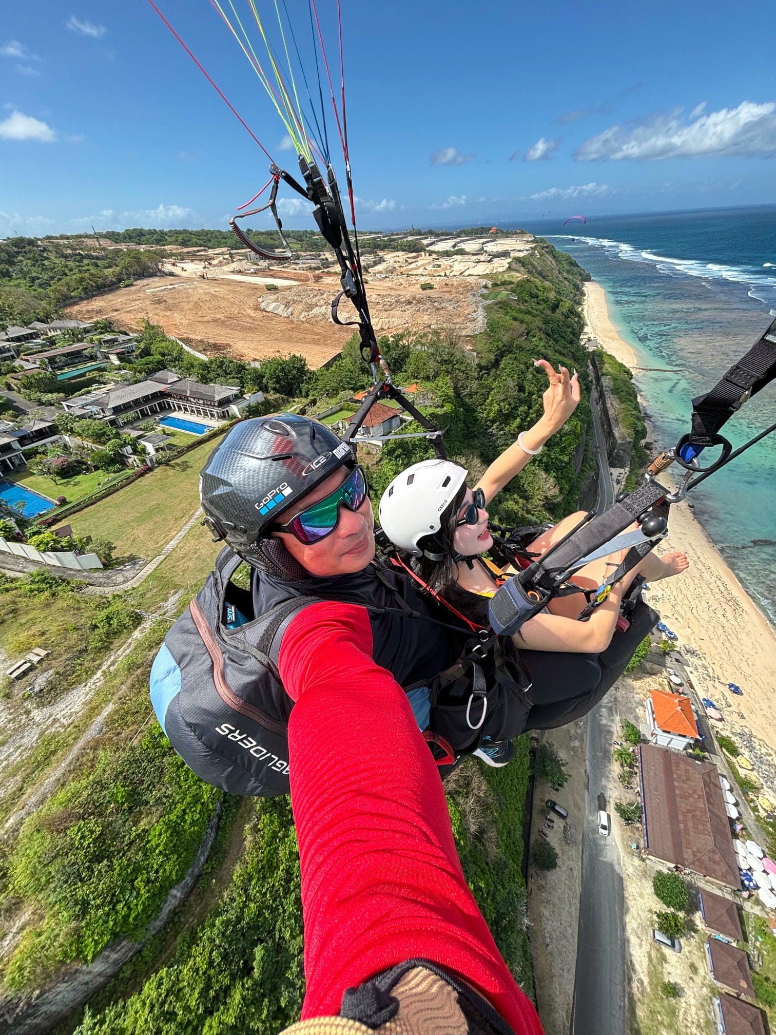 Customer aerial selfie