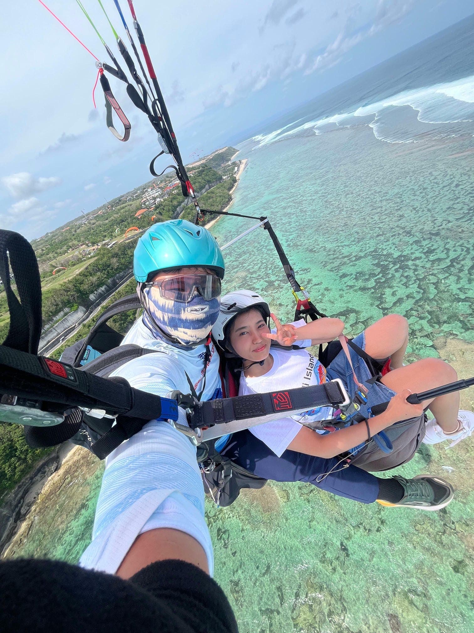 Customer enjoying sunset flight